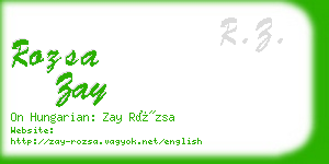 rozsa zay business card